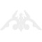 Ekena Millwork Pitch Milton Architectural Grade PVC Gable Pediment, 48"W x 28"H x 1"P (14/12) GPP048X028X100MIL - alternate 5
